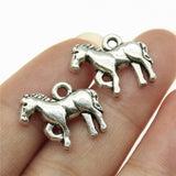 WYSIWYG 10pcs 14x17mm Horse Charms For Jewelry Making Jewelry Accessories Antique Silver Plated Antique Bronze Plated