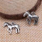 WYSIWYG 10pcs 14x17mm Horse Charms For Jewelry Making Jewelry Accessories Antique Silver Plated Antique Bronze Plated