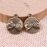 WYSIWYG 10pcs 14x17mm Round Hook Charms Pendants For Jewelry Making DIY Jewelry Findings Jewelry Accessories