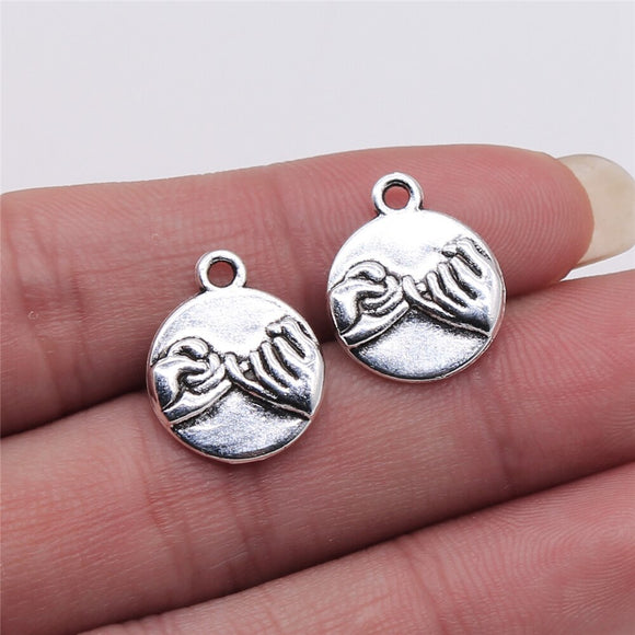 WYSIWYG 10pcs 14x17mm Round Hook Charms Pendants For Jewelry Making DIY Jewelry Findings Jewelry Accessories