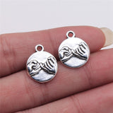 WYSIWYG 10pcs 14x17mm Round Hook Charms Pendants For Jewelry Making DIY Jewelry Findings Jewelry Accessories