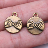 WYSIWYG 10pcs 14x17mm Round Hook Charms Pendants For Jewelry Making DIY Jewelry Findings Jewelry Accessories