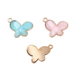 WYSIWYG 10pcs 14x18mm 3 Colors Enamel Butterfly Charms Pendant For DIY Jewelry Making Handmade Jewelry Craft Findings