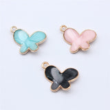 WYSIWYG 10pcs 14x18mm 3 Colors Enamel Butterfly Charms Pendant For DIY Jewelry Making Handmade Jewelry Craft Findings