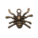 WYSIWYG 10pcs 14x19mm Spider Charms DIY Jewelry Findings Antique Silver Color Antique Bronze Color For Jewelry Making