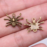 WYSIWYG 10pcs 14x19mm Spider Charms DIY Jewelry Findings Antique Silver Color Antique Bronze Color For Jewelry Making