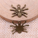 WYSIWYG 10pcs 14x19mm Spider Charms DIY Jewelry Findings Antique Silver Color Antique Bronze Color For Jewelry Making