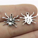 WYSIWYG 10pcs 14x19mm Spider Charms DIY Jewelry Findings Antique Silver Color Antique Bronze Color For Jewelry Making