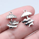 10pcs 14x20mm Antique Silver Color Beach Chair Charms Pendant For DIY Jewelry Making Handmade Jewelry Craft Findings h0653