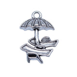 10pcs 14x20mm Antique Silver Color Beach Chair Charms Pendant For DIY Jewelry Making Handmade Jewelry Craft Findings h0653