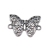 WYSIWYG 10pcs 14x21mm Butterfly Connector Charms For Jewelry Making Antique Silver Color Jewelry Accessories