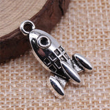 WYSIWYG 10pcs 14x23mm Antique Silver Color Rocket Charms Pendant For Jewelry Making DIY Jewelry Findings