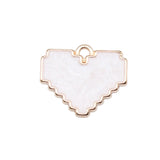 WYSIWYG 10pcs 15.5x18.6mm 5 Colors Enamel Mosaic Heart Charms Pendant For DIY Jewelry Making Handmade Jewelry Craft Findings