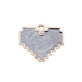 WYSIWYG 10pcs 15.5x18.6mm 5 Colors Enamel Mosaic Heart Charms Pendant For DIY Jewelry Making Handmade Jewelry Craft Findings