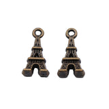 WYSIWYG 10pcs 15mm 3D Eiffel Tower Charms For Jewelry Making Antique Bronze Color Charms Pendants Jewelry Accessories