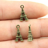 WYSIWYG 10pcs 15mm 3D Eiffel Tower Charms For Jewelry Making Antique Bronze Color Charms Pendants Jewelry Accessories