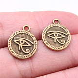 10pcs 15mm Charm Eye Of Horus 3 Colors The Eye Of Horus Charms Double Sided Eye Pendant Charms For Jewelry Making h0734