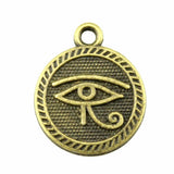 10pcs 15mm Charm Eye Of Horus 3 Colors The Eye Of Horus Charms Double Sided Eye Pendant Charms For Jewelry Making h0734