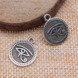 10pcs 15mm Charm Eye Of Horus 3 Colors The Eye Of Horus Charms Double Sided Eye Pendant Charms For Jewelry Making h0734