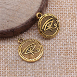 10pcs 15mm Charm Eye Of Horus 3 Colors The Eye Of Horus Charms Double Sided Eye Pendant Charms For Jewelry Making h0734