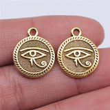 10pcs 15mm Charm Eye Of Horus 3 Colors The Eye Of Horus Charms Double Sided Eye Pendant Charms For Jewelry Making h0734