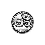 WYSIWYG 10pcs 15mm Double Sided Om Charms Pendants For Jewelry Making Antique Silver Plated Antique Bronze Color