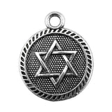 10pcs 15mm Double Sided Star Of David Charms For Jewelry Making Antique Silver Color Antique Bronze Color EF4126