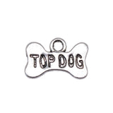 WYSIWYG 10pcs 15x10mm Top Dog Bone Puppy Dog Dog Cookies Charms Antique Silver Color For Jewelry Making Charms Jewelry Findings