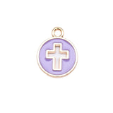 WYSIWYG 10pcs 15x12mm 4 Colors Enamel Cross Charms Pendant For DIY Jewelry Making Handmade Jewelry Craft Findings