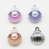 WYSIWYG 10pcs 15x12mm 4 Colors Enamel Shell Charms Pendant For DIY Jewelry Making Handmade Jewelry Craft Findings