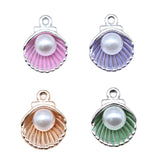 WYSIWYG 10pcs 15x12mm 4 Colors Enamel Shell Charms Pendant For DIY Jewelry Making Handmade Jewelry Craft Findings