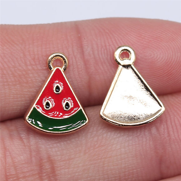 WYSIWYG 10pcs 15x12mm Watermelon Charms KC Gold Color Plated For DIY Jewelry Making Zinc Alloy Charms Pendant Jewelry Findings