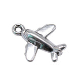 WYSIWYG 10pcs 15x13mm 2 Colors Airplane Charm Pendants For Jewelry Making Aircraft Pendants Airbus Charm