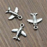 WYSIWYG 10pcs 15x13mm 2 Colors Airplane Charm Pendants For Jewelry Making Aircraft Pendants Airbus Charm