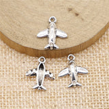 WYSIWYG 10pcs 15x13mm 2 Colors Airplane Charm Pendants For Jewelry Making Aircraft Pendants Airbus Charm