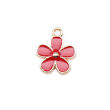 WYSIWYG 10pcs 15x13mm 5 Colors Enamel Flower Charms Pendant For DIY Jewelry Making Handmade Jewelry Craft Findings