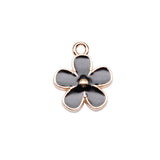 WYSIWYG 10pcs 15x13mm 5 Colors Enamel Flower Charms Pendant For DIY Jewelry Making Handmade Jewelry Craft Findings