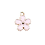 WYSIWYG 10pcs 15x13mm 5 Colors Enamel Flower Charms Pendant For DIY Jewelry Making Handmade Jewelry Craft Findings