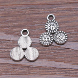 WYSIWYG 10pcs 15x13mm Antique Silver Color US Dollar Chips Charms Pendant For Jewelry Making