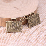 WYSIWYG 10pcs 15x13mm Charms Travel Bags New York Paris Tokyo Antique Silver Color Trunk Pendants Making DIY Jewelry