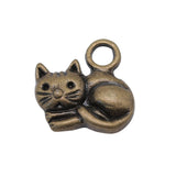WYSIWYG 10pcs 15x13mm Pendant Lazy Cat Charm Pendants For Jewelry Making Cute Cat Pendants