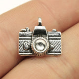 WYSIWYG 10pcs 15x14mm 2 Colors Antique Silver Color Antique Bronze Plated Pendant Camera Charm Pendant