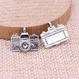 WYSIWYG 10pcs 15x14mm 2 Colors Antique Silver Color Antique Bronze Plated Pendant Camera Charm Pendant