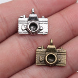 WYSIWYG 10pcs 15x14mm 2 Colors Antique Silver Color Antique Bronze Plated Pendant Camera Charm Pendant