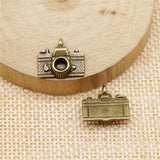 WYSIWYG 10pcs 15x14mm 2 Colors Antique Silver Color Antique Bronze Plated Pendant Camera Charm Pendant