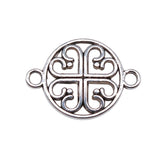 WYSIWYG 10pcs 15x20mm Filigree Flower Connector Antique Silver Color Tone Metal Jewelry Findings DIY Accessories