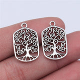 WYSIWYG 10pcs 15x22mm Antique Silver Color Tree Of Life Charms Pendant For Jewelry Making DIY Jewelry Findings