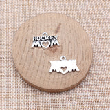 WYSIWYG 10pcs 15x23mm Antique Silver Color Hockey Hockey Mom Charms For Jewelry Making