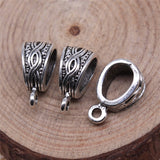 WYSIWYG 10pcs 15x9mm Antique Silver Color Carved Bail Beads For Jewelry Making DIY Jewelry Findings