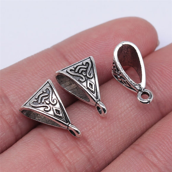 WYSIWYG 10pcs 16x10mm Pendant Charm Clip Clasp Bail Beads Loose Spacer Beads Bail Beads Pendants For Jewelry Making